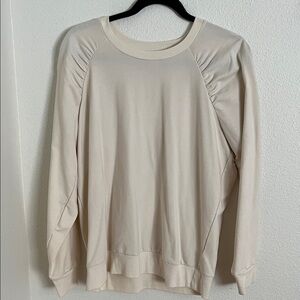 Michael Kors Cream Raglan Long-Sleeve Pullover